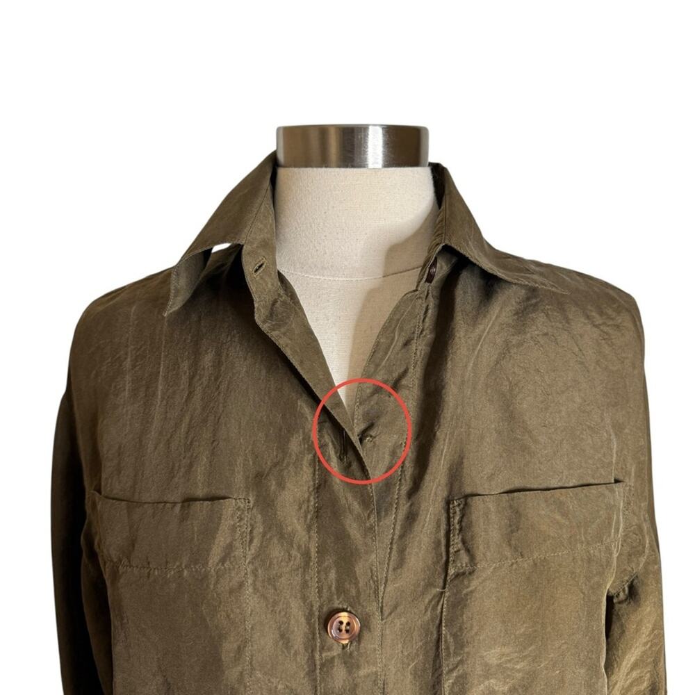 Vintage Diane Von Furstenberg Paris‎ New York Button Front Silk Blouse Women's 4 - Picture 5 of 9